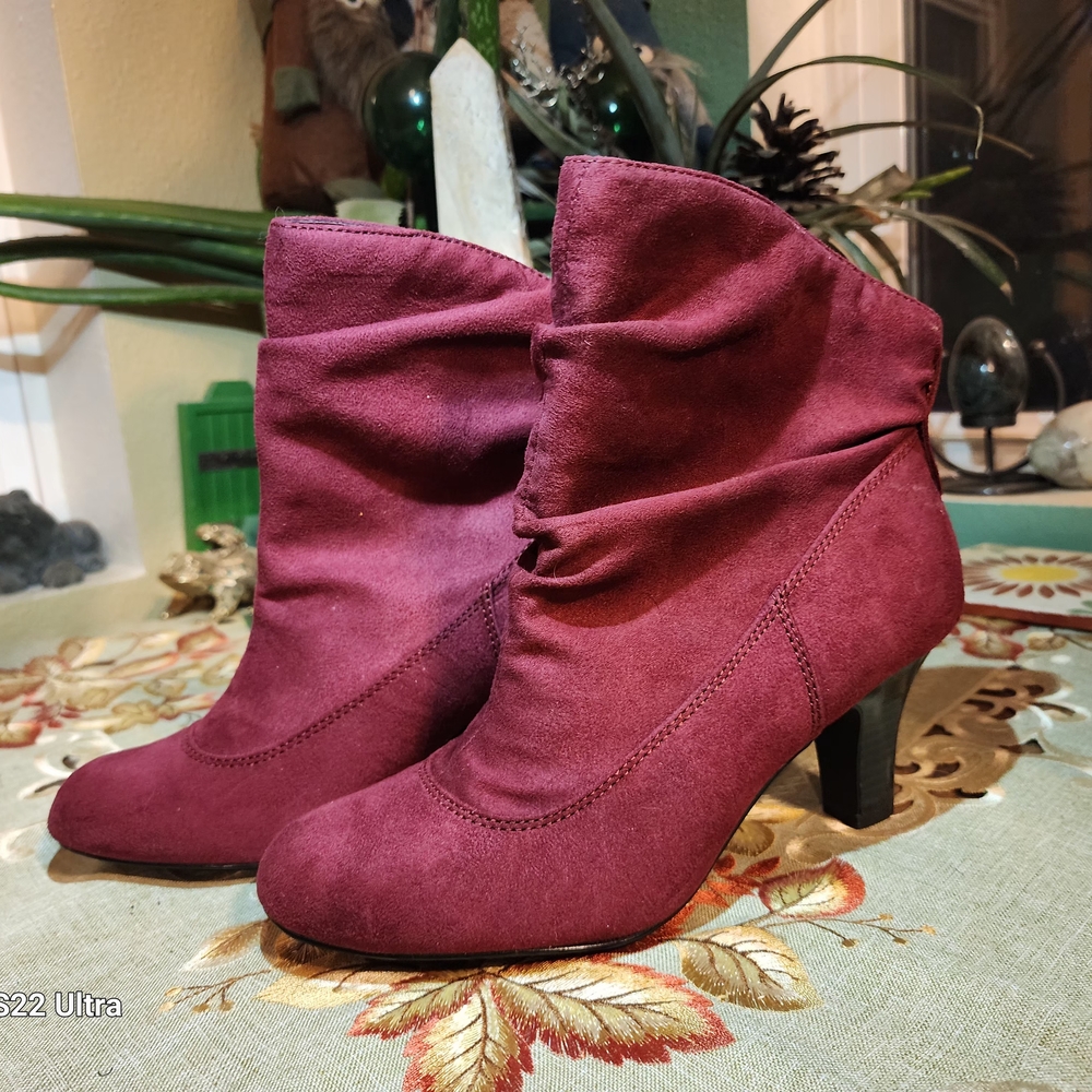 Decree Burgundy Heeled Boots